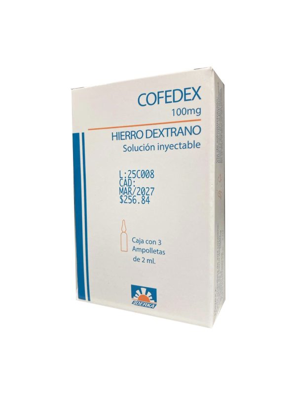 Dextrano Inyectable Cofedex Hierro Dextrano 100Mg C-3 Amp – Aros Medicamentos